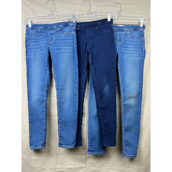 Levi’s Girls Pull On Adjustable Waist Jeggings, Size 10 (3 pairs) - Picture 1 of 9